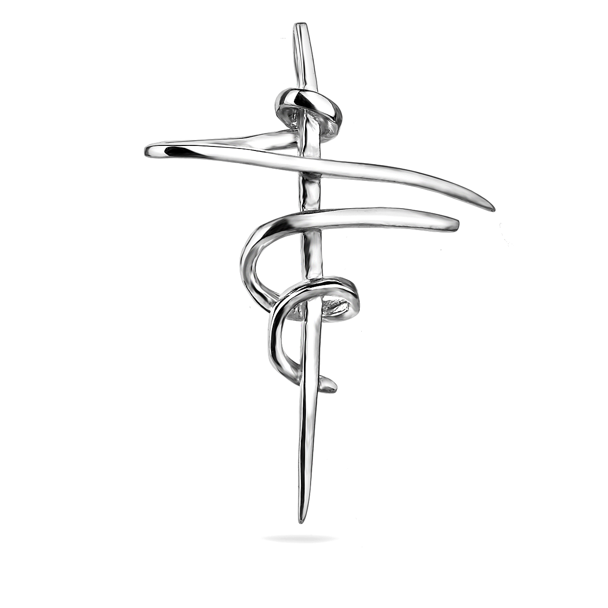 Modern Cross Pendant Sterling Silver 925 Necklace Chain Charm Crucifix Religious Baptism Communion Christening Modern Unisex Jewellery Gift