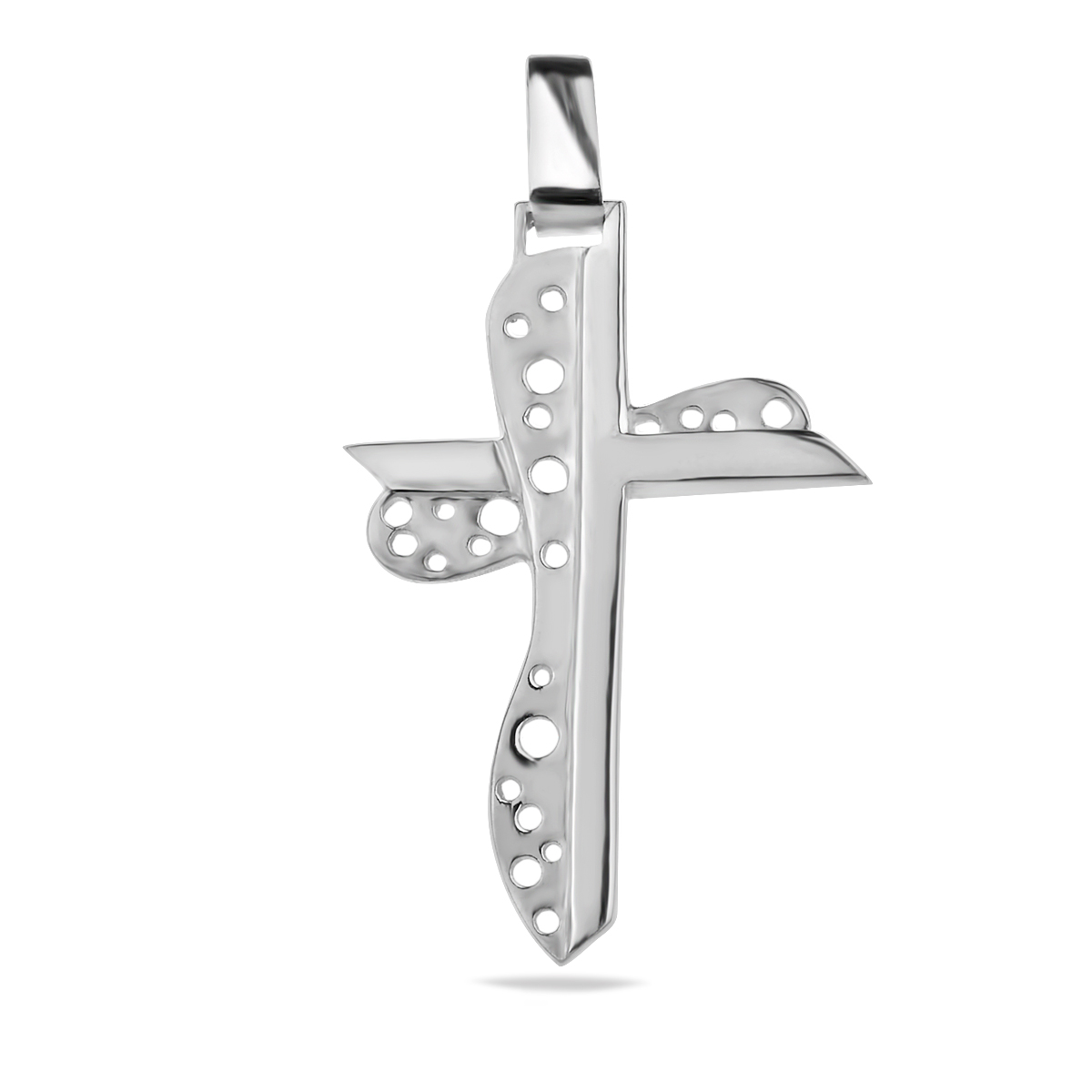 Modern Cross Sterling Silver 925 Pendant Necklace Chain Charm Unisex Jewellery Gift Idea