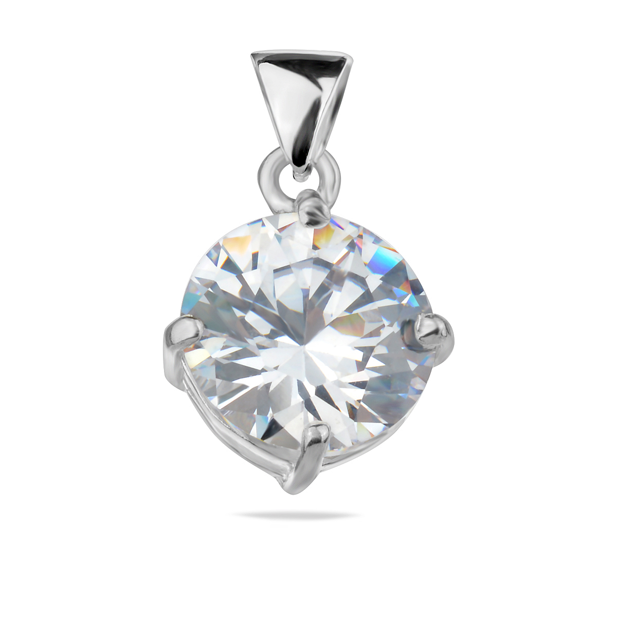 Cubic Zirconia Sterling Silver 925 CZ Pendant Crystal Gemstone Women Girl Wedding Bridal Bridesmaid Gift