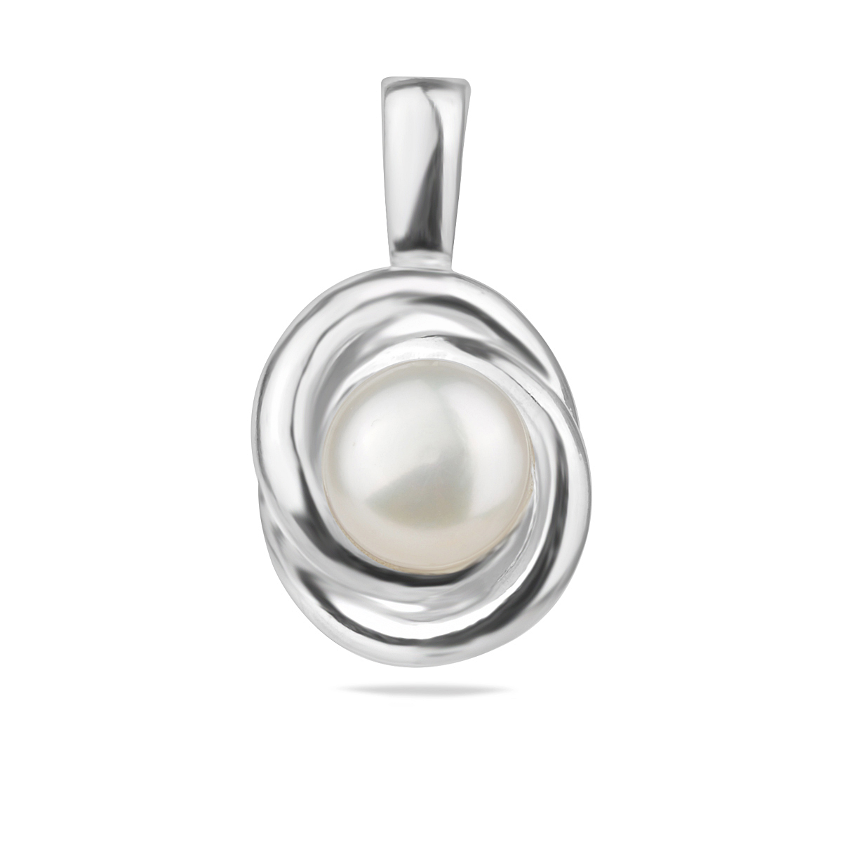 Pearl Jewellery Pendant Sterling Silver 925 Necklace Charm Swirl Design Gemstone Jewellery Wedding Bridal Bridesmaid Elegant Gift