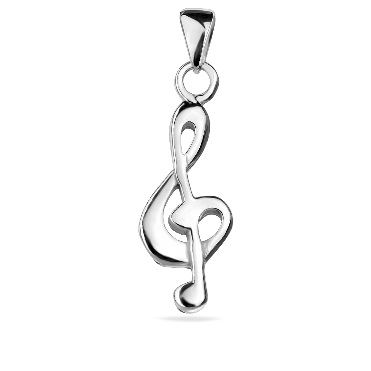 Treble Clef Note Pendant Sterling Silver 925 Music Note Charm Treble Clef Musician Gift Jewellery Unisex Graduation Gift Music Teacher Gift