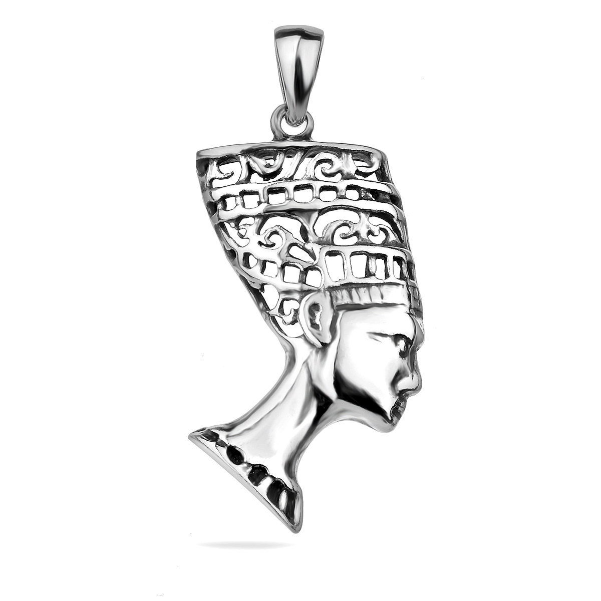 Nefertiti Pendant Sterling Silver 925 Egyptian Queen Unisex Jewellery Charm Necklace Gift Present