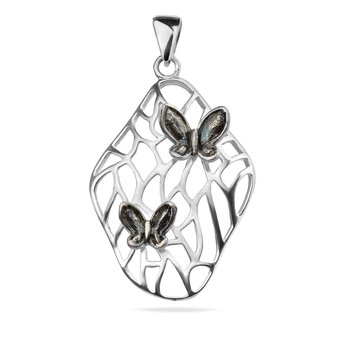 Butterfly Large Pendant Solid Sterling Silver 925 Necklace Charm Jewellery Women Girl Gift Idea