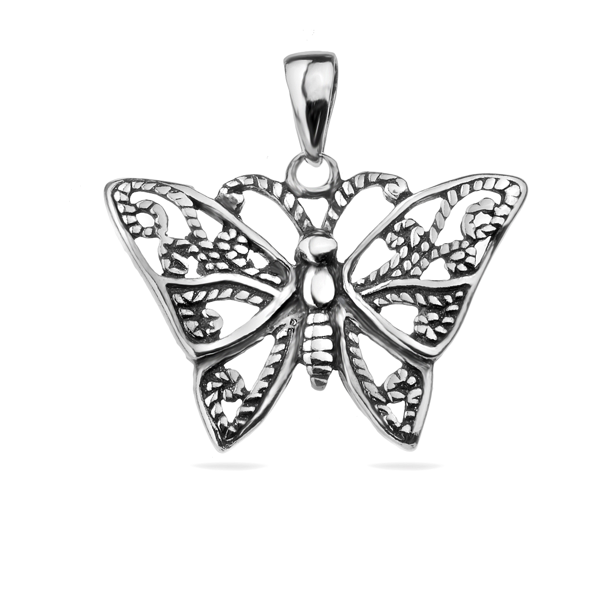 Butterfly Pendant Sterling Silver 925 Animal Nature Charm Friendship Necklace Jewellery Women Girl Birthday Present Gift Idea