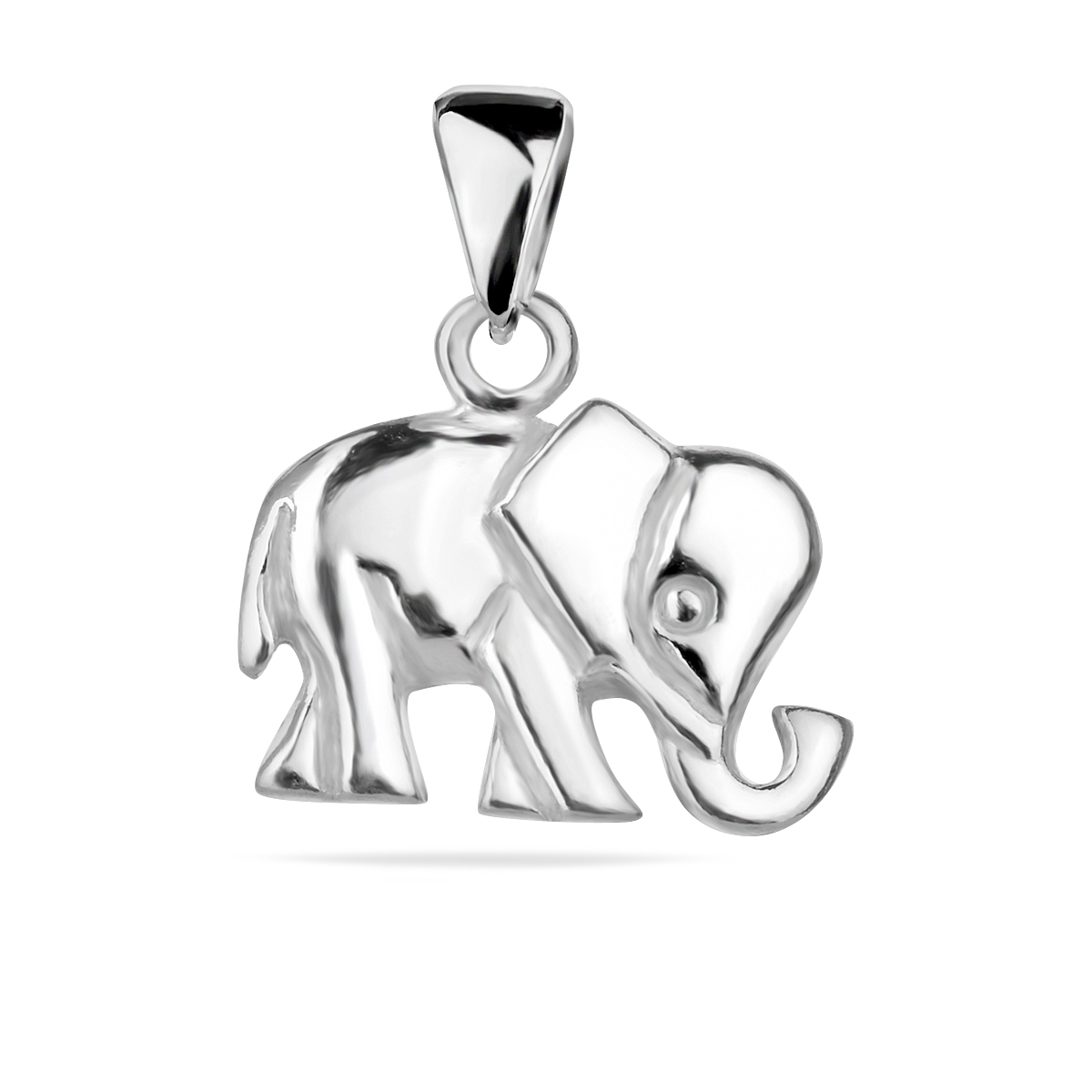 Sterling Silver 925 Small Elephant Pendant Good Luck Animal Happiness Necklace Charm Jewellery Gift Present