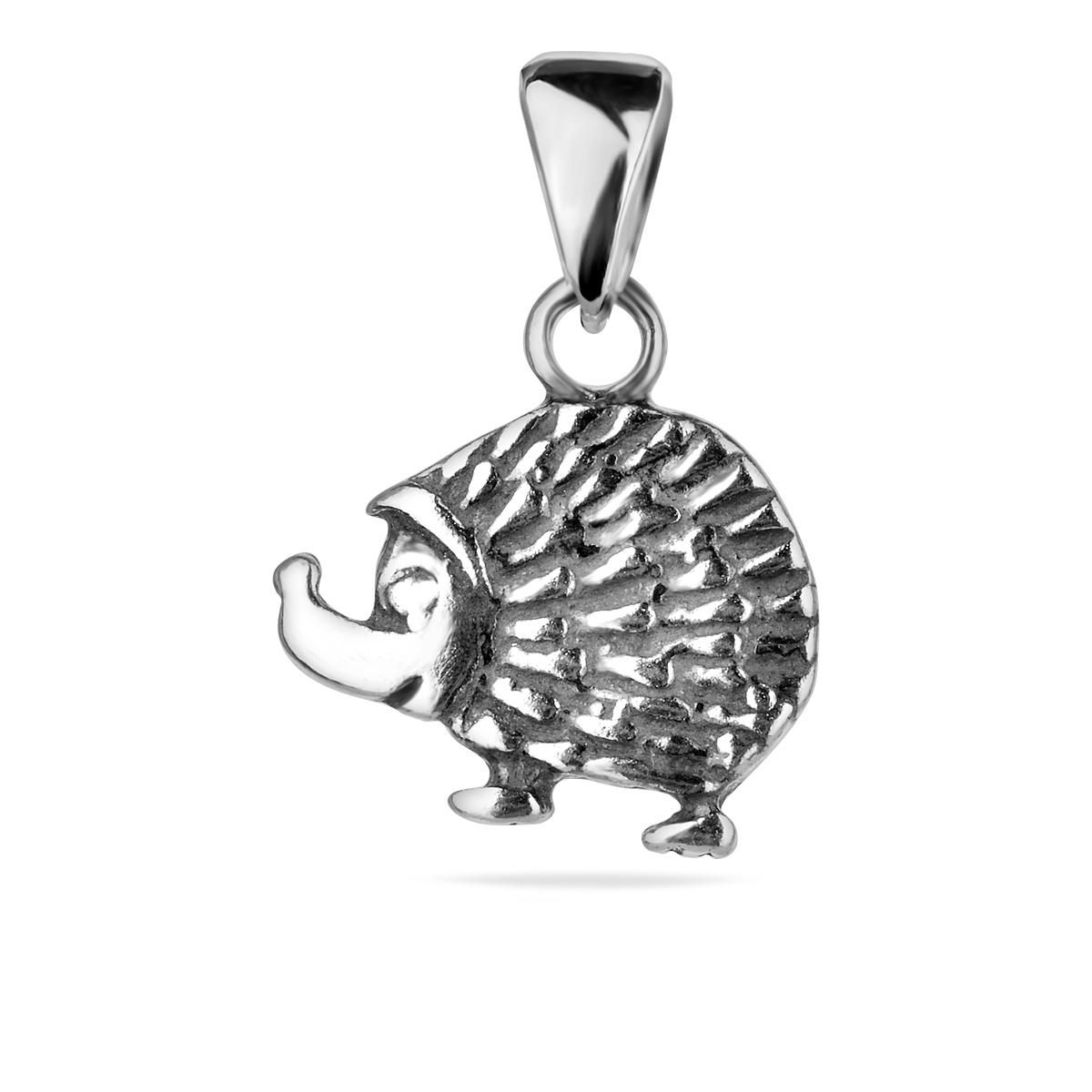 Hedgehog Pendant Sterling Silver .925 Small Charm Animal Nature Necklace Unisex Jewellery