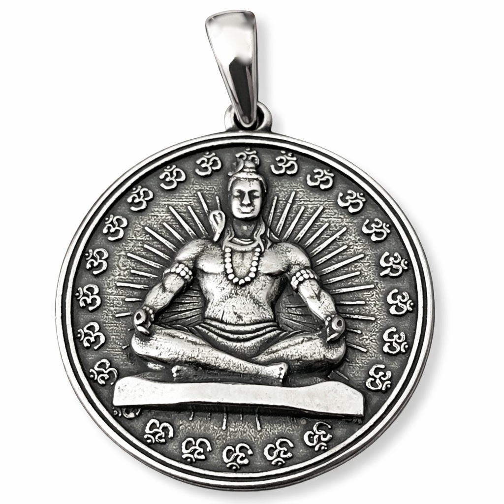 Sterling Silver 925 Shiva Om Pendant "Eternal God"